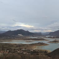 Ramsko lake in the distance with its numerous small islands